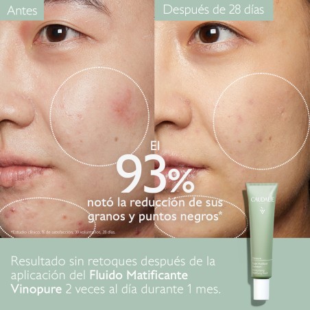 CAUDALIE VINOPURE FLUIDO MATIFICANTE PERFECCIONADOR DE LA PIEL.40 ML