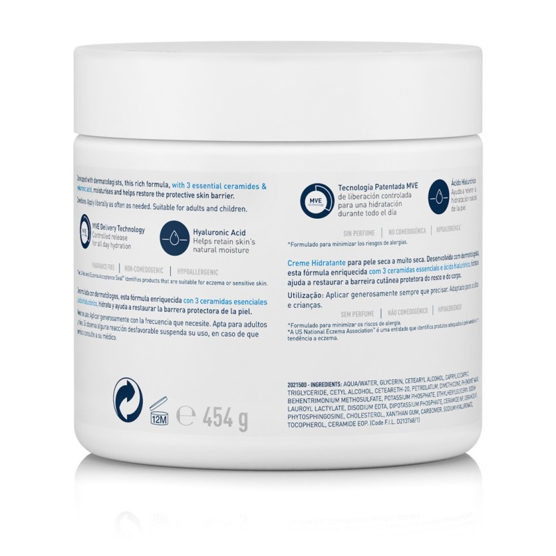 CERAVE CREMA HIDRATANTE PIEL SECA 454 G