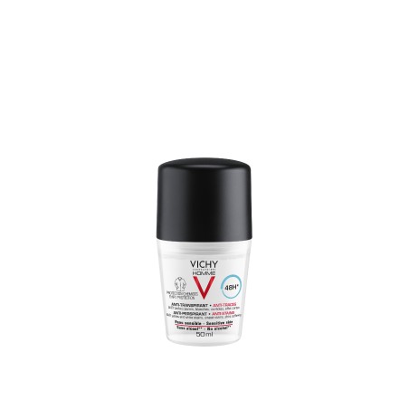 VICHY HOMME ANTITRANSPIRANTE ROLL-ON ANTIMANCHAS 48H 50 ML