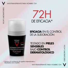 VICHY HOMME DESODORANTE ANTITRANSPIRANTE ROLL-ON 72H 50 ML