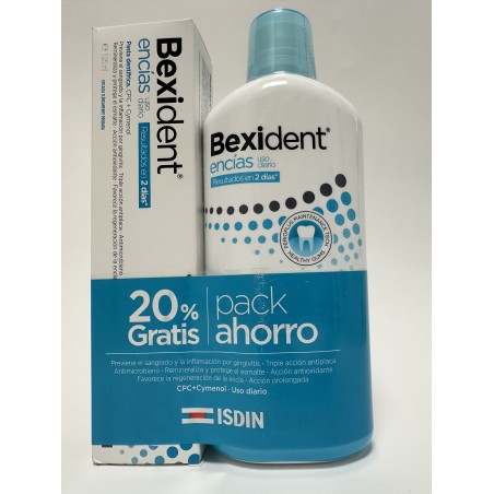 PACK BEXIDENT USO DIARIO ENCIAS  COLUTORIO 500 ML + PASTA 125 ML