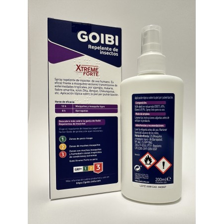 GOIBI XTREME FORTE REPELENTE DE INSECTOS 1 SPRAY 200 ML