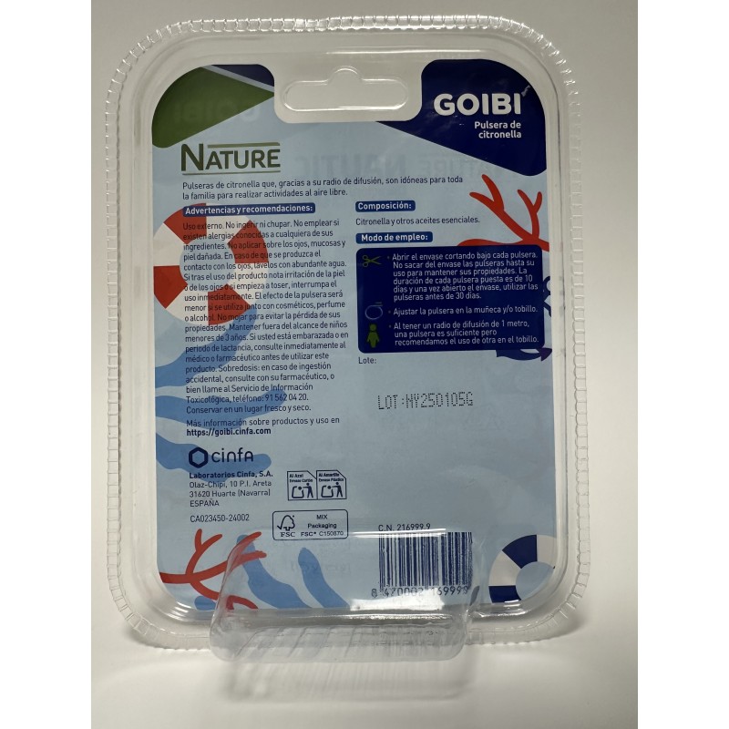 GOIBI PULSERA CITRONELA NAUTIC 3 UNIDADES