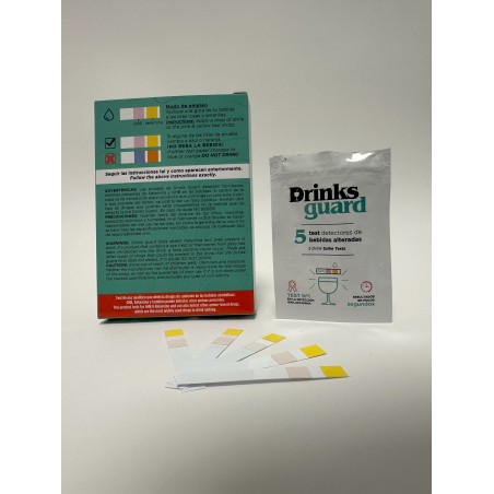 DRINKS GUARD TEST DETECCION DROGAS 5 UNIDADES