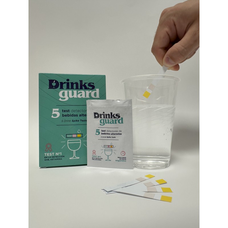 DRINKS GUARD TEST DETECCION DROGAS 5 UNIDADES
