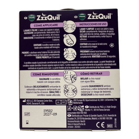 ZZZQUIL SUEÑO 10 TIRAS NASALES