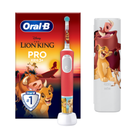 CEPILLO DENTAL ELECTRICO RECARGABLE INFANTIL ORAL-B VITALITY KIDS REY LEON CON ESTUCHE DE VIAJE