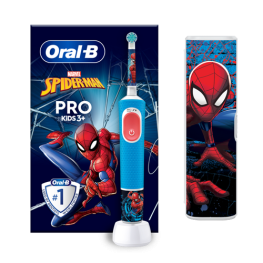 CEPILLO DENTAL ELECTRICO RECARGABLE INFANTIL ORAL-B VITALITY KIDS SPIDERMAN CON ESTUCHE DE VIAJE